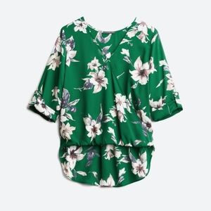 west kei allan rolltab high low blouse